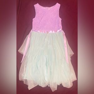 Purple & Turquoise mermaid type kids formal dress